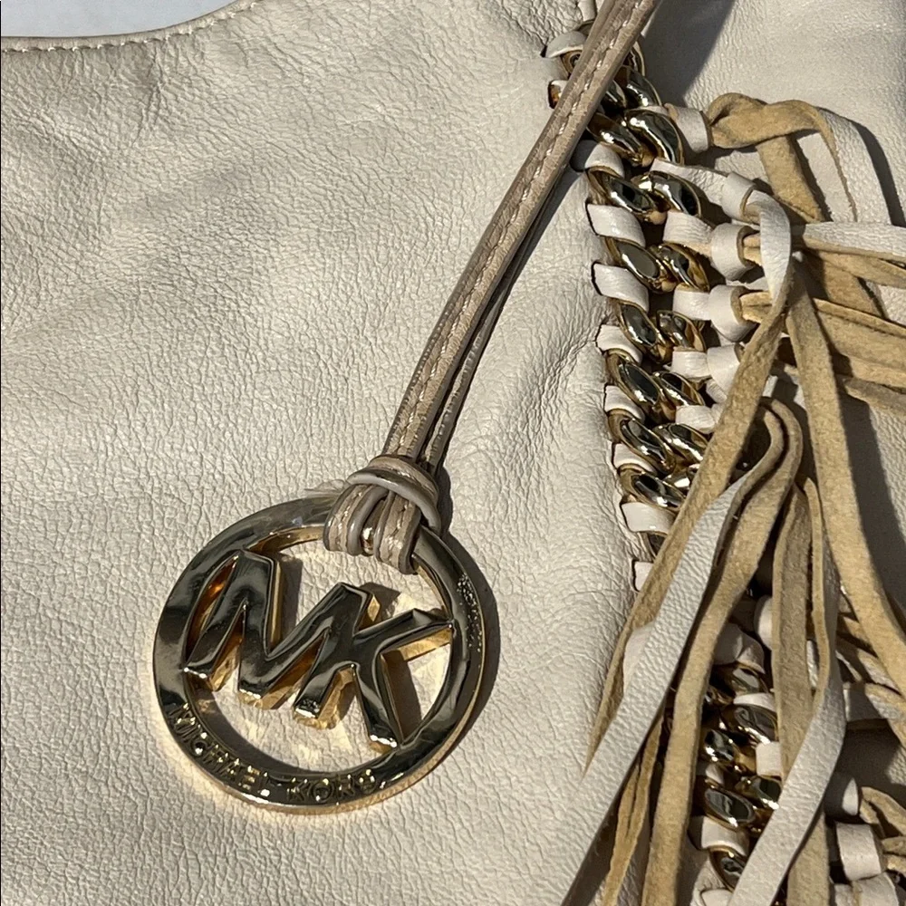 Michael Kors Vienna Fringe Leather Hobo Slouchy Purse Western Festival
